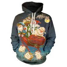 

Christmas Series Casual Fashion Sweatshirt Family Parent-child 3D Christmas Digital Printed Long Sleeve Hoodie Christmas Gift