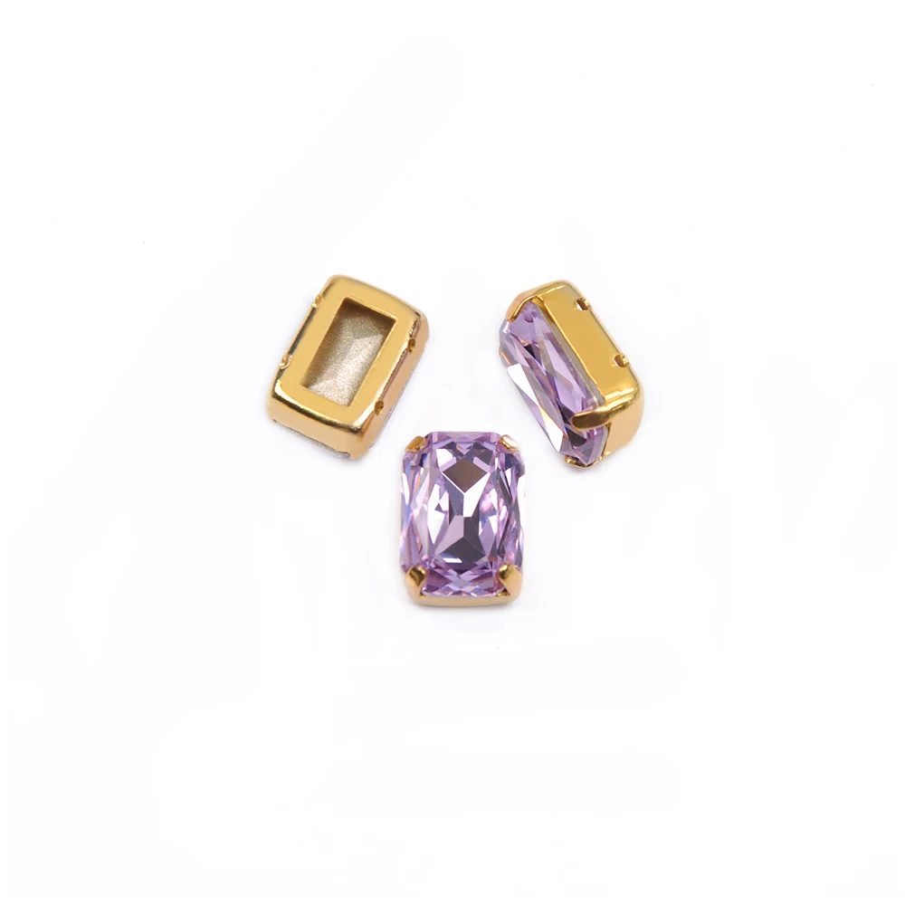 

CTPA3bI 4627 Octagon Violet Sewing Loose DIY Purple Glass Rhinestones Pointback Fancy Crystal Gems For Dress Application