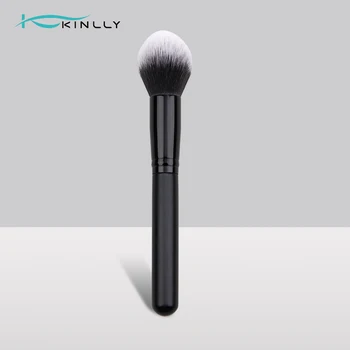 

Kinlly Brand Black Round Powder Brush High Quality Synthetic Hair Single Cosmetic Tools Soft Face Contour Makeup Free Shipping