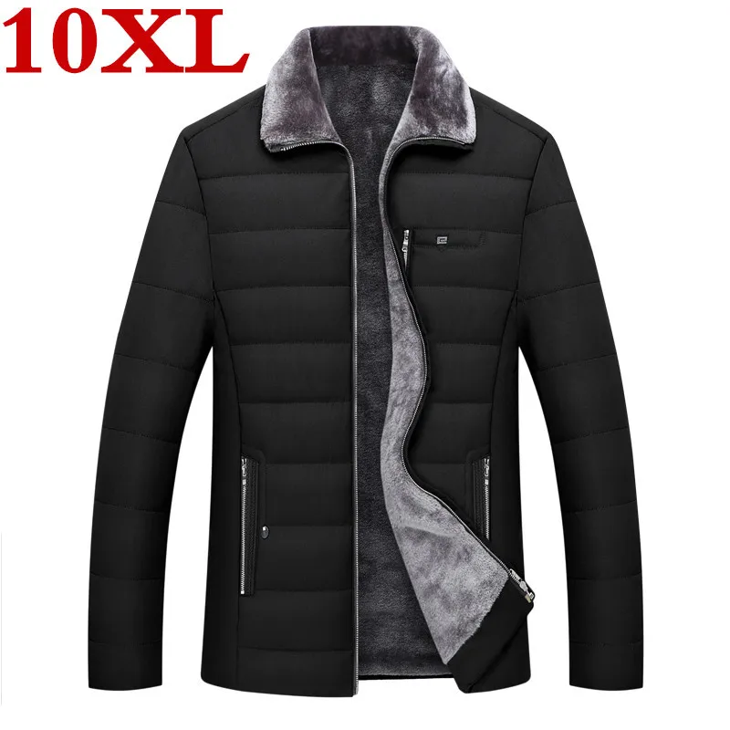 Новинка 10XL 9XL размера плюс зимняя теплая куртка для мужчин свободные пальто