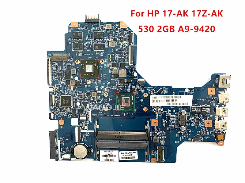 Материнская плата DWJC для ноутбука HP 17-AK 17Z-AK 530 2GB A9-9420 926194-601 926194-001 448.0CB02.0021 100% work |