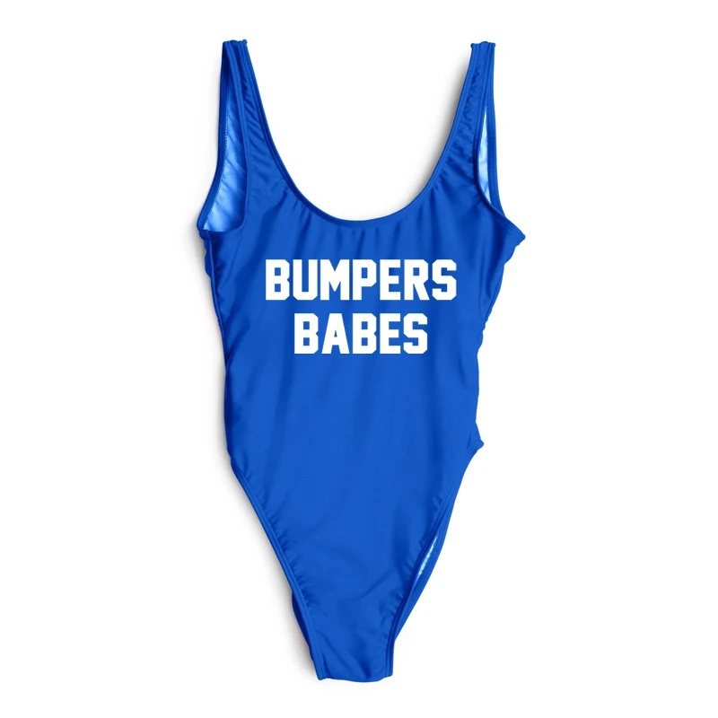 2020 Hot BUMPERS BABES Women's Swimsuits One Piece Bathing Suit Plus Size Customized Printing Sexy Bodysuit Dropshipping | Спорт и