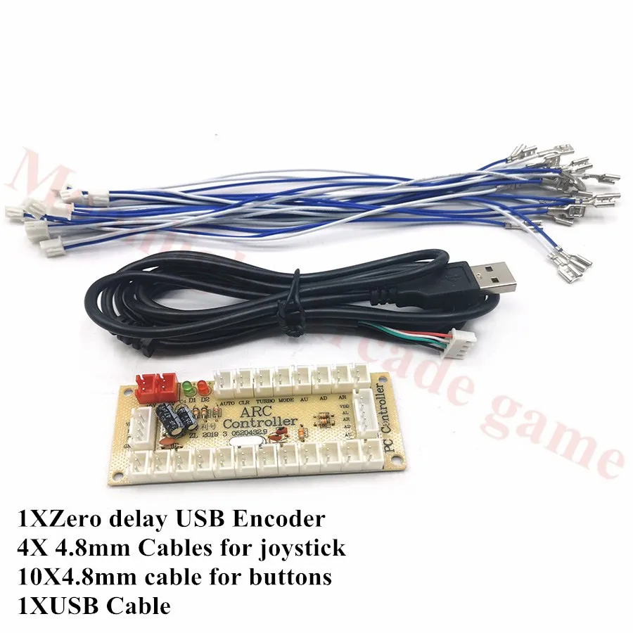 2PCSZeroDelayUSBJoystickEncoderPCBBoardArcadeGameController