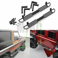2PCS Metal Black Side Pedal Rock Sliders for 1/10 RC Crawler Car Trax TRX4 TRX-4 1