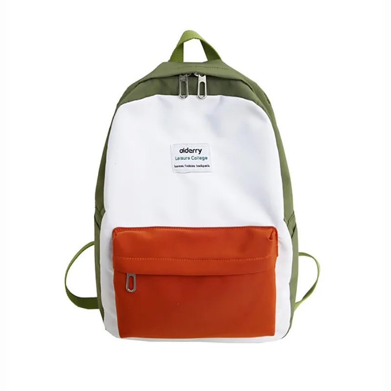 

New Style Japanese And Korean-Style Indie College Style Cute Sweet Nylon Contrasting Color Woman Leisure Bag