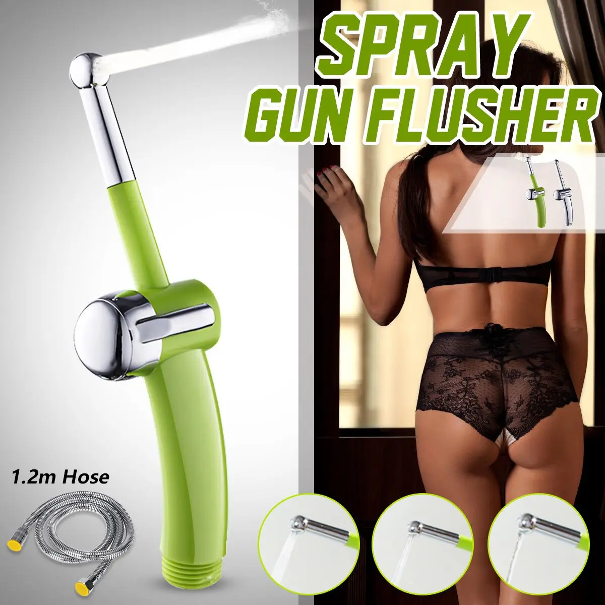

Stainless Steel Toilet Hand Held Bidet Faucet Sprayer Bidet Set Sprayer Gun Toilet Spray For Bathroom Self Cleaning Shower Head