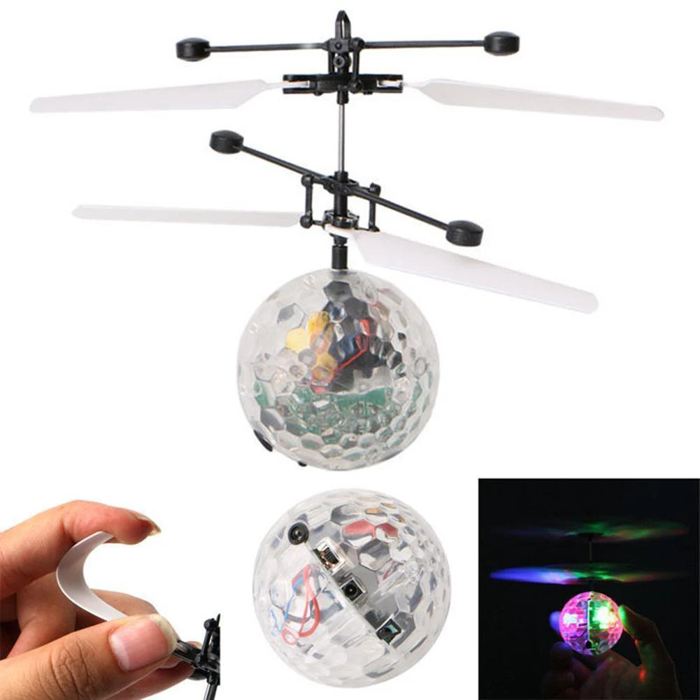 Электрический радиоуправляемый вертолет-мяч светящиеся Детские Летающие шары инфракрасная индукция самолет пульт дистанционного управления игрушки Вспышка светодиодный свет игрушечные самолеты