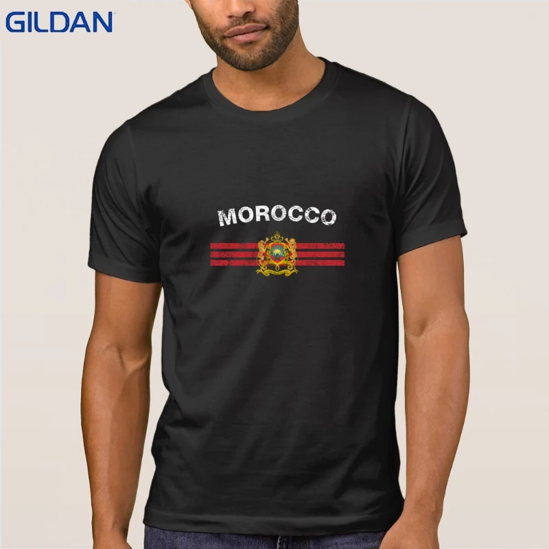 Марокканская рубашка с флагом эмблема Amp Morocco Fl Мужская футболка трендовая