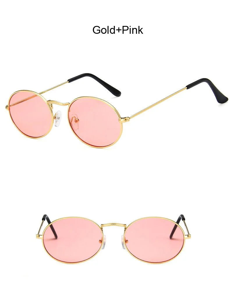 Vintage Oval Style Sunglasses Woman Metal Frame Retro Sun Glasses Male Female Clear Mirror Small Round Gafas De Sol Para Hombre coach sunglasses