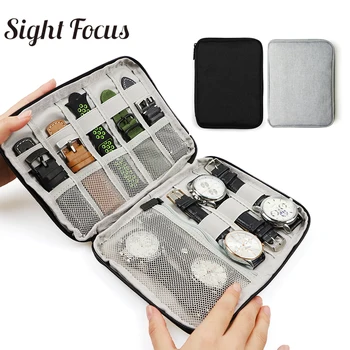 

Sight Focus Smart Watch Band Storage Case Watch Travel Pouch Organizer For Apple Watchbands/Garmin/Samsung Watch Strap Bag Box