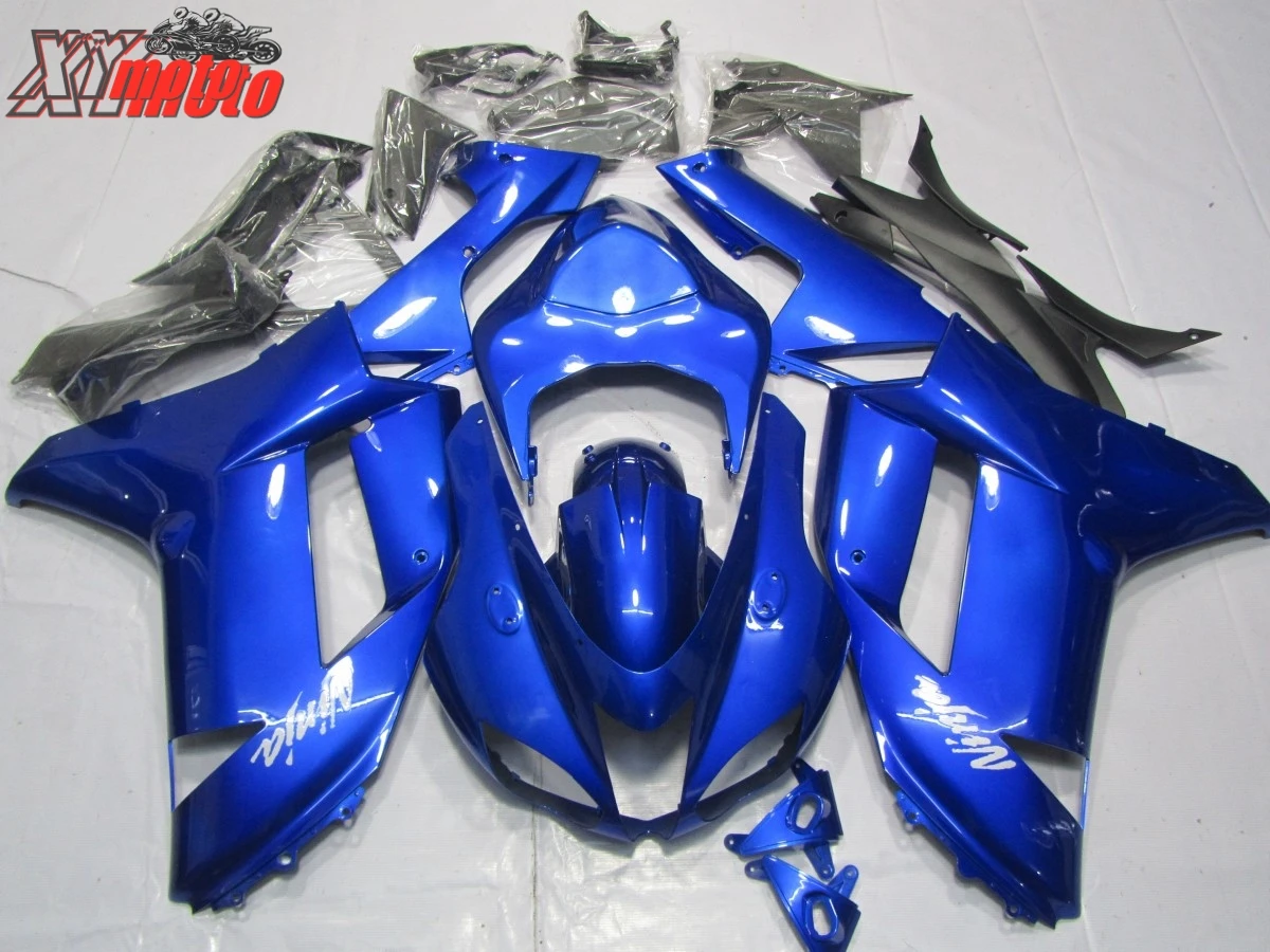 

Motorcycle ABS Fairing Kit For Kawasaki ZX6R 636 2007-2008 Injection Full Fairings ZX-6R 07-08 Gloss Blue Bodyworks