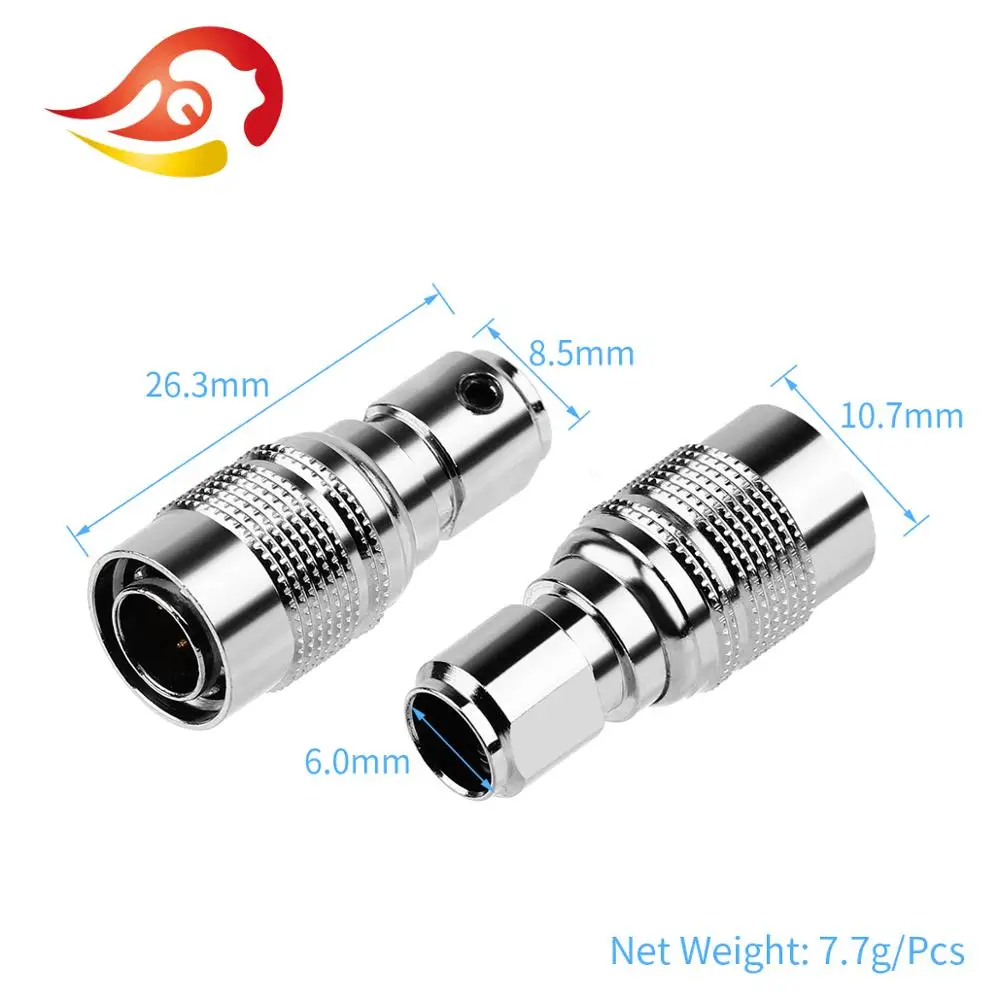 QYFANG 4 Pin Metal Alloy Plug Earphone Audio Jack Wire Connector Adapter For Mr Speakers Ether Alpha Dog Prime HiFi Headphone