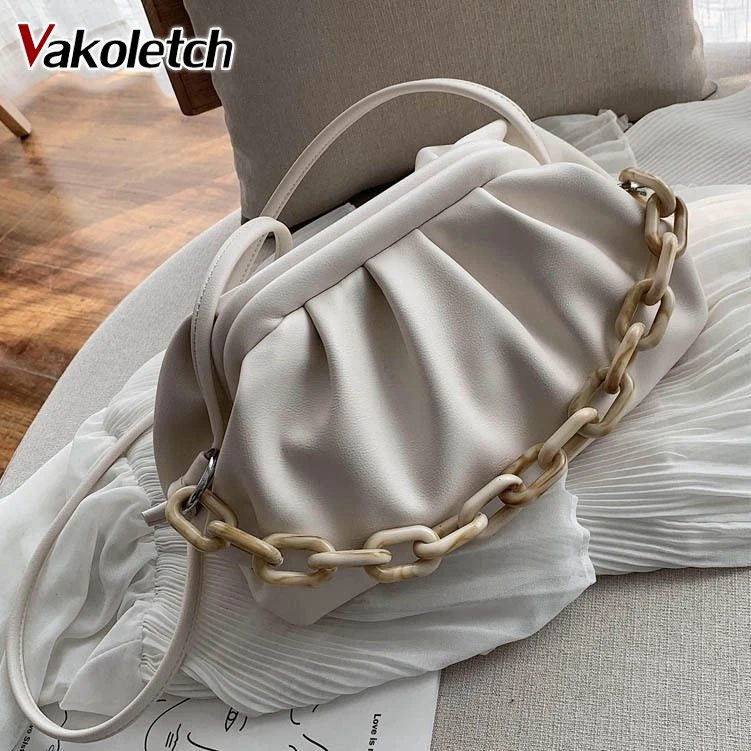 

Candy Color PU Leather Shoulder Messenger Bags For Women 2022 Small Crossbody Bag Travel Chain Handbags and Purses KL843