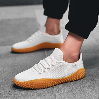 

New Spring Autumn Fashion Men's Casual Shoes Comfortable Brand Fly Weave Platform Men Walking Sneakers