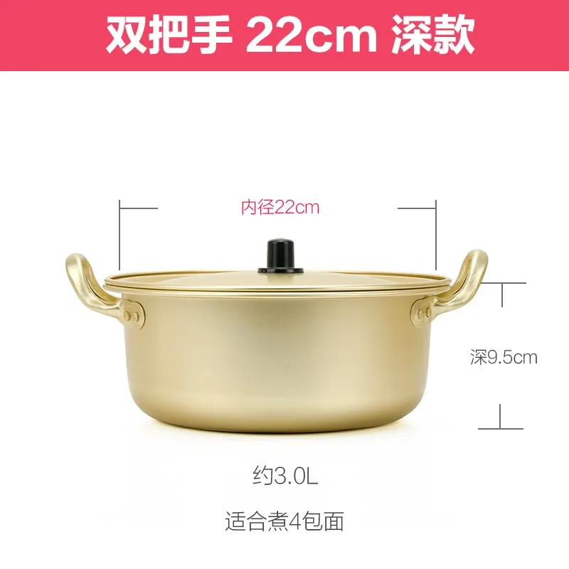 Gold Cooking Pots Fast Food Noodles Pot Small Kitchen Saucepan