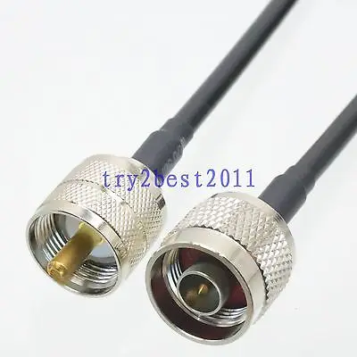 

DHL/EMS 20 Sets RG58 N plug pin to UHF PL259 plug pin Straight RF Jumper pigtail Cable 3FT -C1