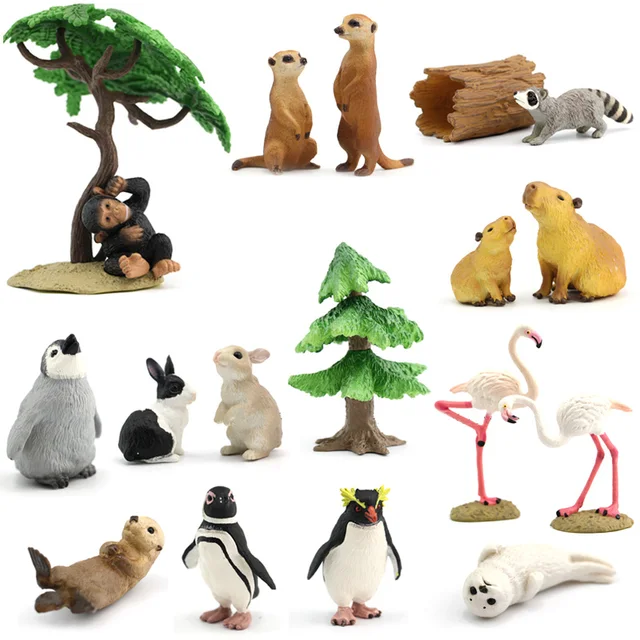 Japanese genuine Rement sealife farm wild lion animal king sets cute Sea Otter Raccoon Capybara Meerkat TIMON Figure Kids Gift 1