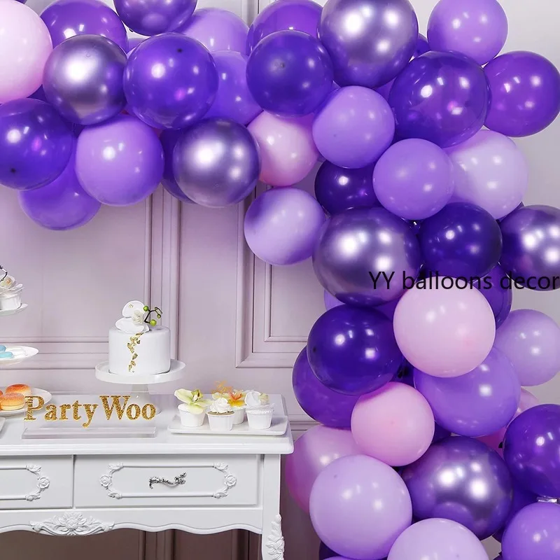 70 шт. фиолетовый шар гирлянда арочный комплект для взрослых день рождения воздушные шары для Блестящий Фон для фотосессии для украшения детского душа