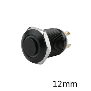 

Black Push Button Switch 4 Pin 12mm Waterproof Led Light Metal High Head Momentary/Latching Switches Self-locking/Self-reset