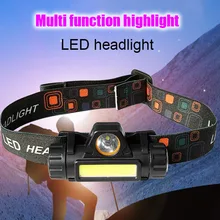 Многофункциональный светодиодный налобный светильник s водонепроницаемый usb зарядка Магнитный COB рабочий светильник рыболовный фонарь BHD2