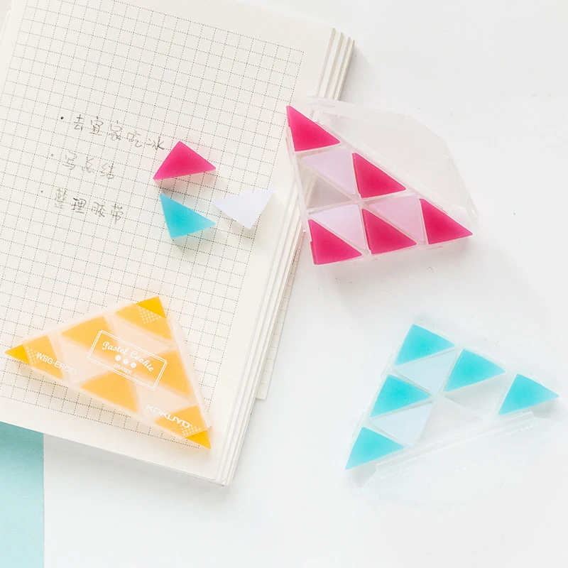

Triangle Pencil Eraser Japanese Creative Colored Combination Rubber Kawaii Kid Student Toy Stationery Gift Cute School Supplies