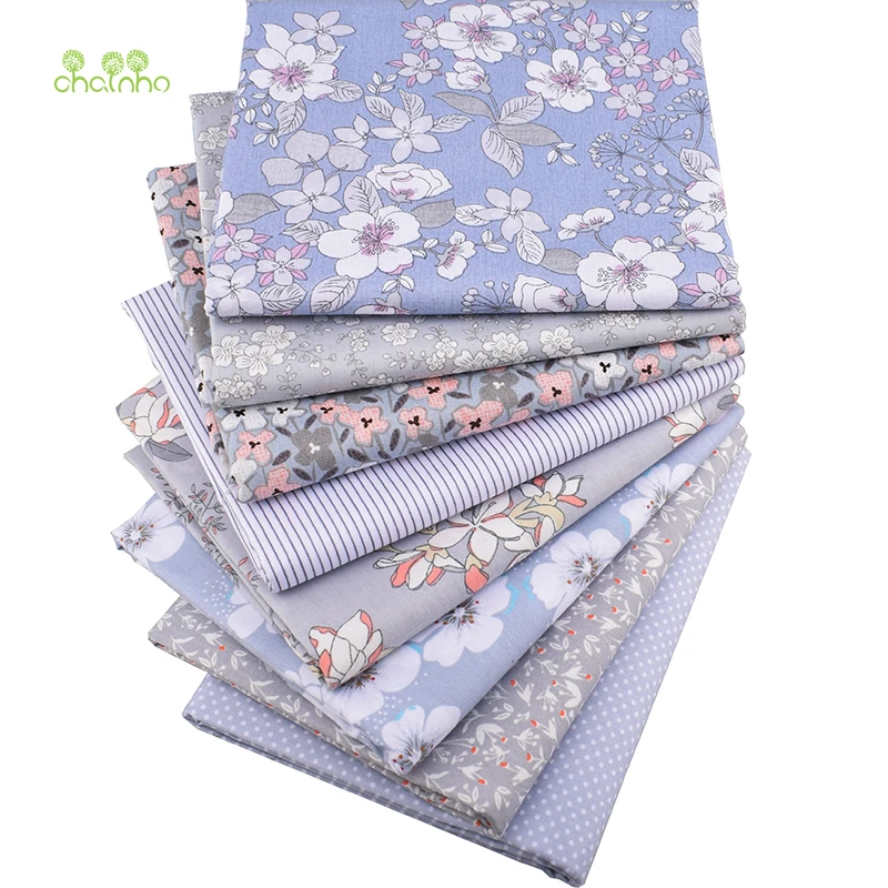 

8pcs/lot,Gray Floral Series,Printed Twill Cotton Fabric,Patchwork Clothes,DIY Sewing&Quilting Material For Baby&Children,40x50cm