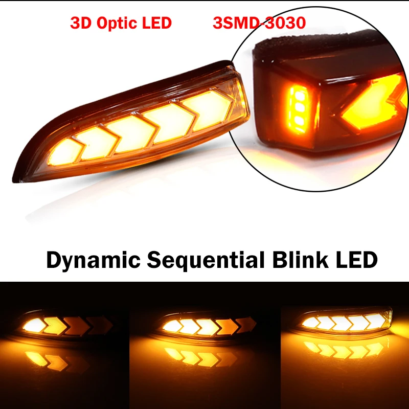 iJDM Dynamic Sequential Blink LED Side Mirror Turn Signal/Driving
