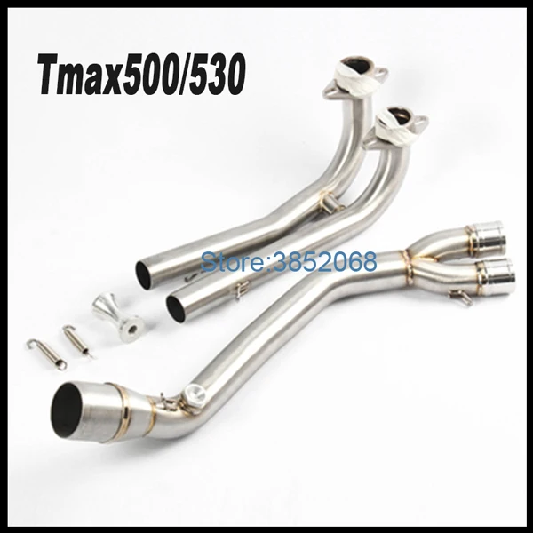 Слипоны для Yamaha Tmax 500 Tmax530 мотоцикл выхлопной глушитель выхлопных газов Передняя Труба среднего звена для TMAX500 TMAX530 TMAX 500 530 - Цвет: Tmax 500 530