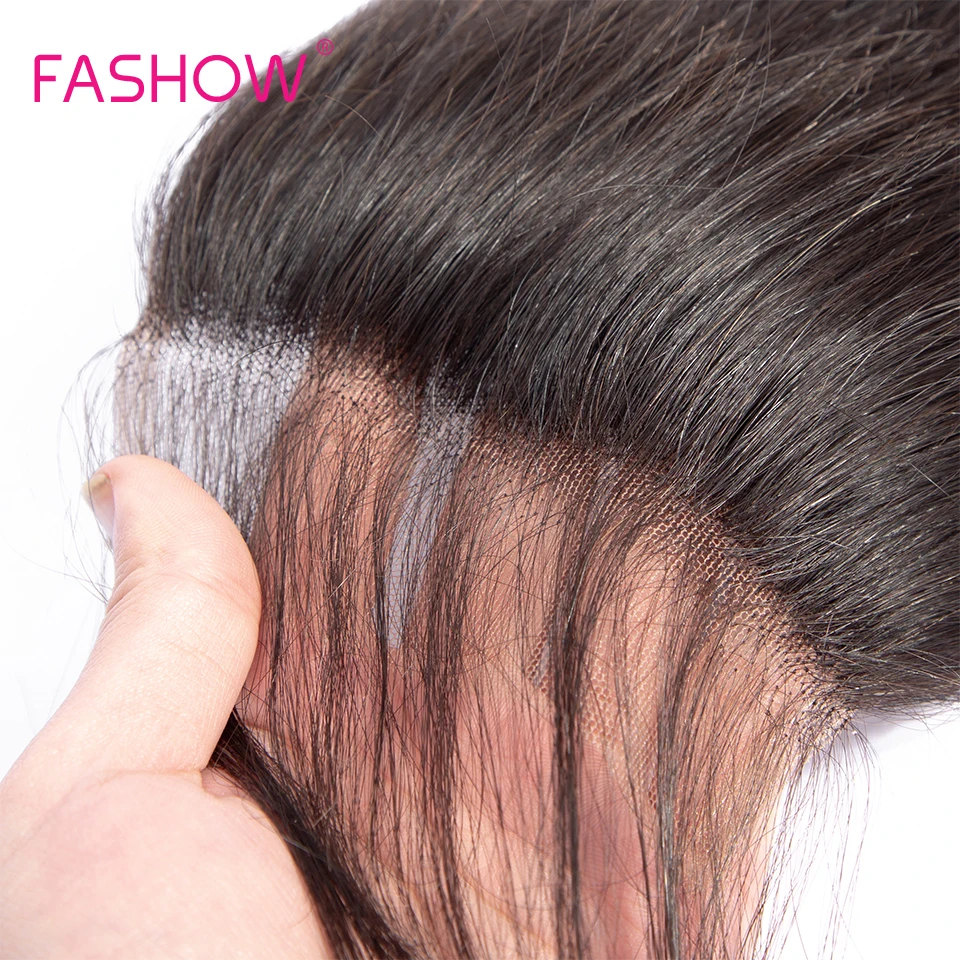 Human Hair Bundles with 5x5 6x6 Bigger Closure than 4x4 Malayisan Straight Hair 3 Bundles With Closure Fashow Remy Weaves