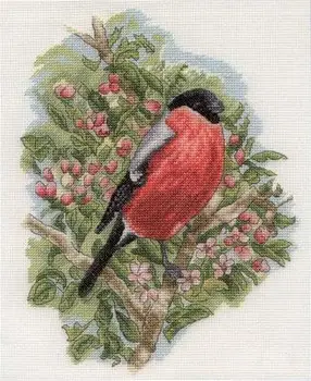 

HH Mouse avatar Counted Cross Stitch Kit Cross stitch RS cotton with cross stitch Birds and flowers peach flowers and birds