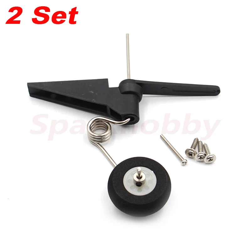 

2 Set 60-90 class Steerable Tail Wheel Bracket Assembly+ steering system aircraft tail wheel 25MM DIY RC airplane parts