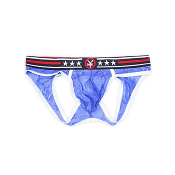 

Mens Sexy Lace Underwear Briefs Men Low Rise U convex Pouch Brief Underwear Men Stretch Breathable Briefs Blue Black Purple