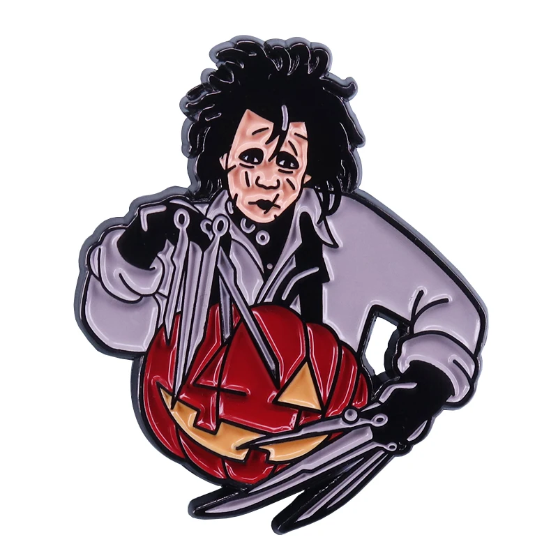 Edward Scissorhands creepy carver pin идеальный подарок на Хэллоуин|Броши| |