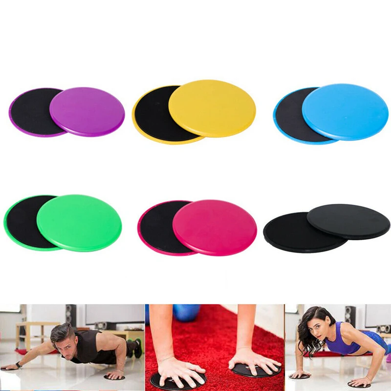 

2019 Brand New 2 x Gliding Discs Disc Core Sliders Dual Sided Fitness Home Gym Exercise Fitness Slide Fitness Equipments