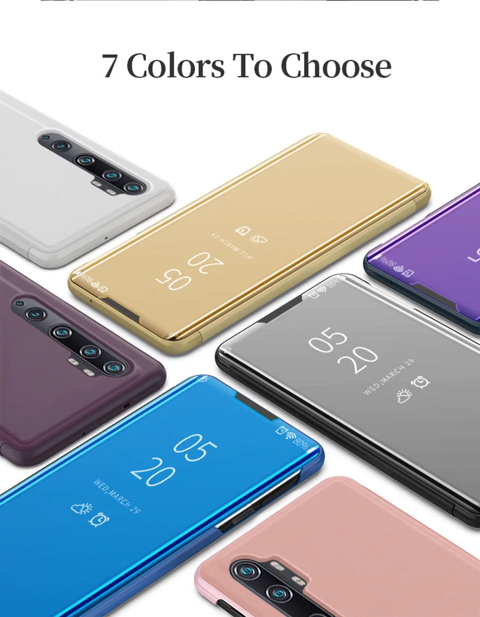 Smart Flip Cover Dành Cho Huawei P40 P 40 Lite Pro Tráng Gương Da Nhựa Toàn Ốp Lưng Điện Thoại Funda Cho Huawei P Thông Minh 2019 Coque silicone case for huawei phone