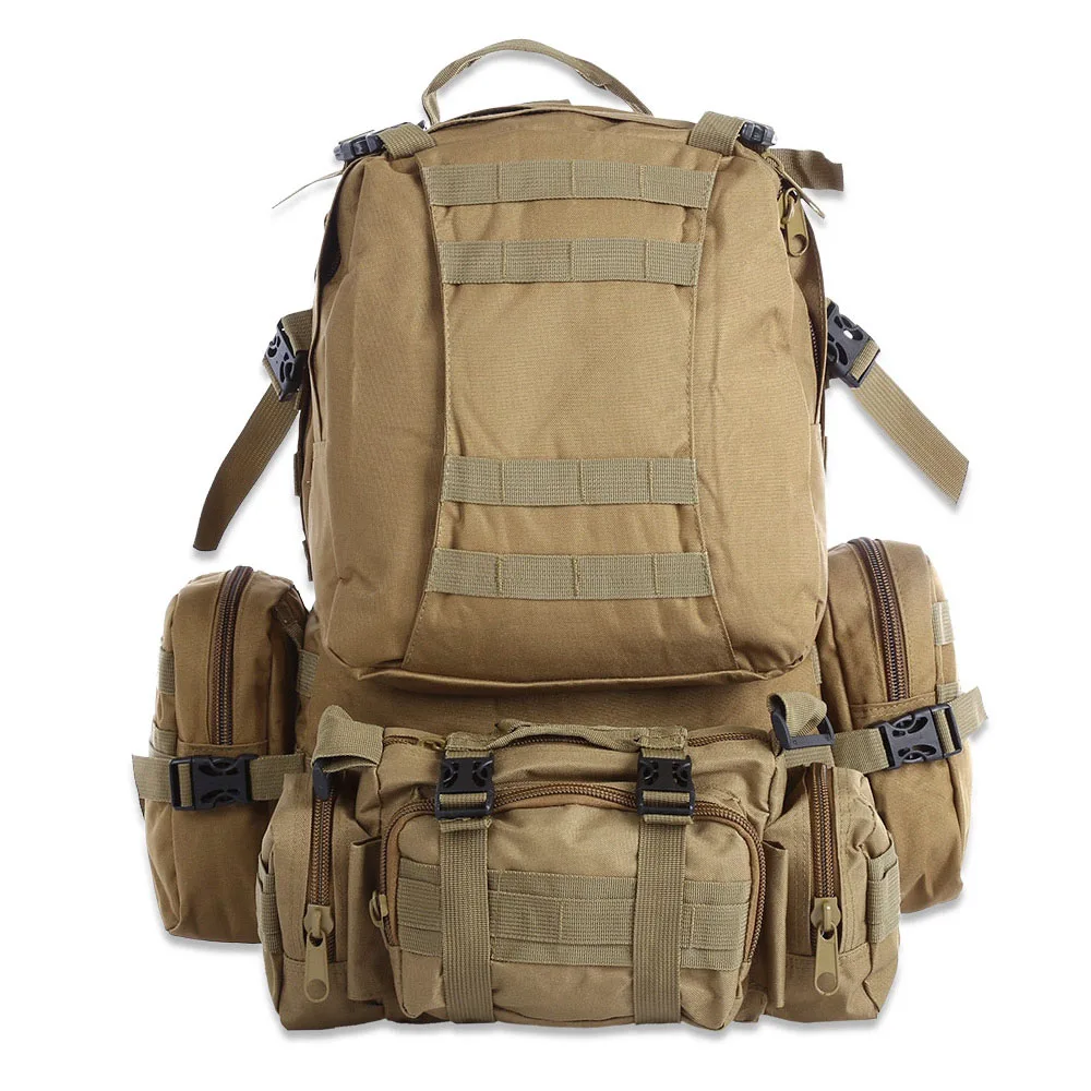 Тактический рюкзак 4 в 1 50 л военные сумки армейский Molle уличная спортивная сумка