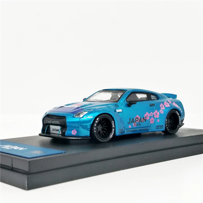 1: 64 раз модель Nissan GTR R35 японская Гора Фудзи сакула литая под давлением модель автомобиля - Цвет: 1.0 Spoiler