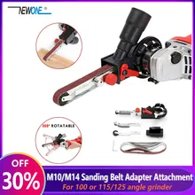 Ponceuse d'angle électrique pour ponceuse, bricolage d'adaptateur de courroie de ponçage, 100/115/125mm, travail du bois et du métal(China)