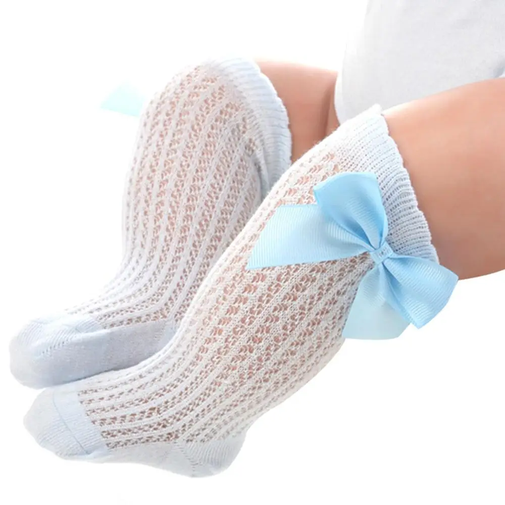 

Newborn Girls Spring-summer Mesh Socks Baby Golf Without Heels With Bow Princess Socks Baby Socks 0-3T