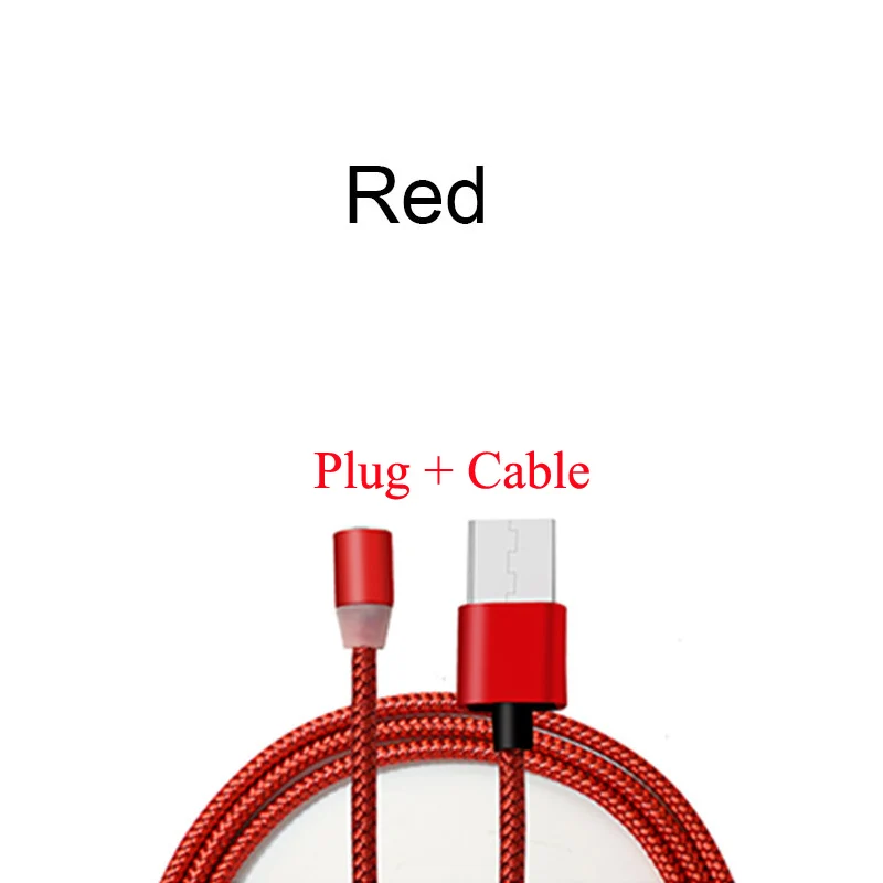 1 м Магнитный кабель 2A Быстрая зарядка Micro USB кабель type C Светодиодный индикатор для USB C зарядное устройство магнит мобильный телефон USB кабель Шнур - Цвет: Красный