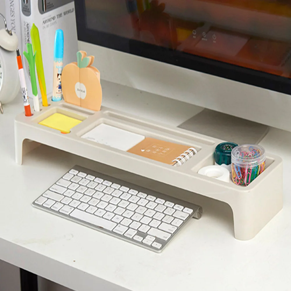  Desktop Stationary Organizer Storage Shelves Computer Rack Keyboard Shelf Computer Keyboard Sorting