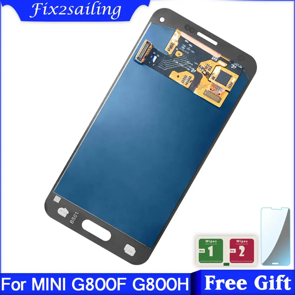 4,5 дюймов Супер Amoled lcd S для SAMSUNG Galaxy S5 Mini G800 G800F G800H ЖК-дисплей кодирующий преобразователь сенсорного экрана в сборе дисплей