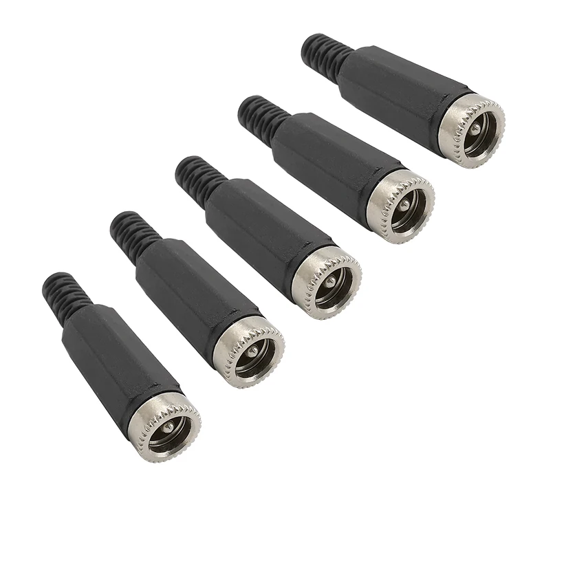

5/10Pcs 5.5x2.1mm Welding DC Power Female Jack Socket Adapter 5.5*2.1mm Soldered Barrel DC Jack Connectors for DIY Projects