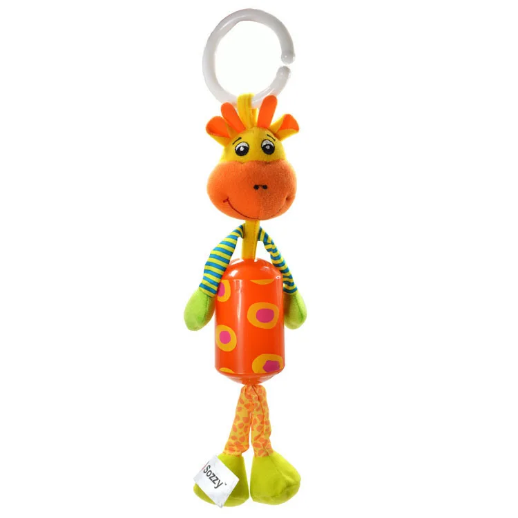 Giraffe Bell 1 Игрушки для новорожденных милые животные плюшевые погремушка Висячие колокольчики для младенцев мягкие детские колокольчики Развивающие игрушки для малышей - Цвет: Giraffe Bell 1