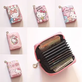 

cute cartoon cat holder case hologram purse designer bussiness card wallet for credit cards holder phone card holder id wallet