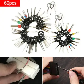 

60PCS Car Terminal Removal Tool Wire Plug Connector Extractor Puller Release Pin Extractor Kit For Car Plug Repair Tools