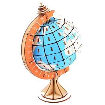 

3D Wooden globe Jigsaw Woodcraft Kit DIY Construction Puzzle Toys for Children Wood craft Kids Kit Toy Model