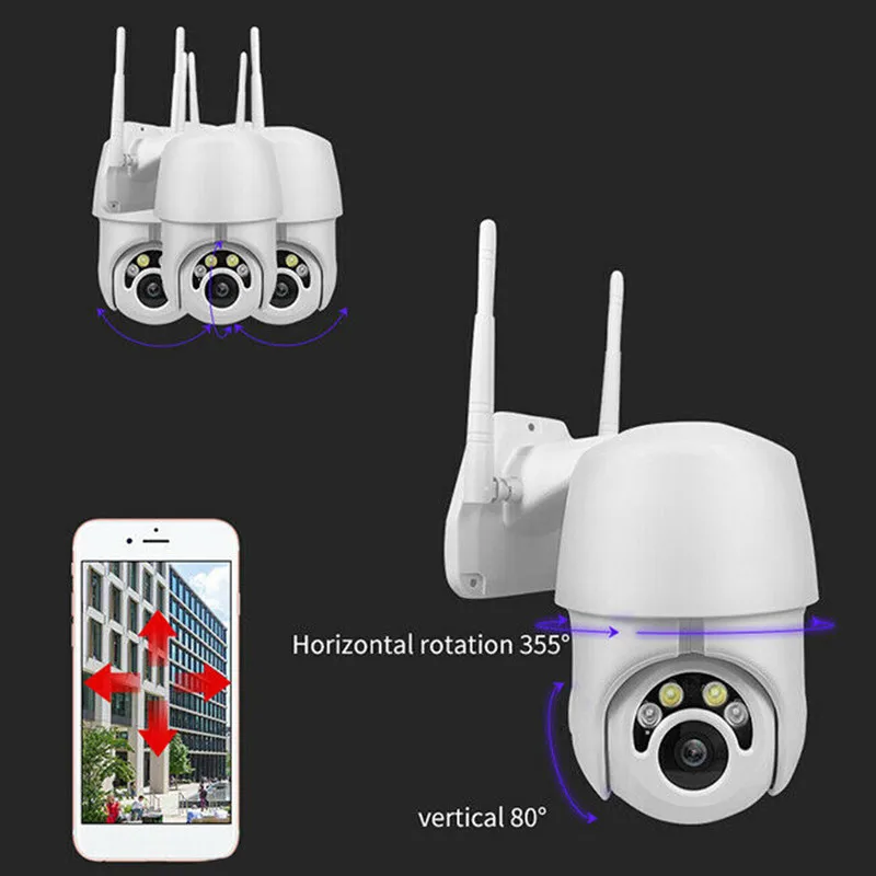 

FISTAK HD 1080p WiFi IP White Camera Smart Wireless Outdoor CCTV Home Security Camera Infrared Night Vision Two Way Audio Camera