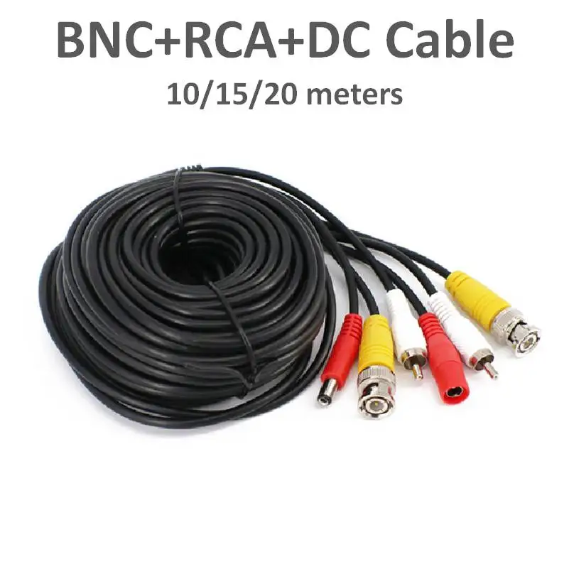10/15/20 м BNC кабель RCA конвертер кабель для автомобиля камера Видеорегистраторы для автомобилей Видео кабель автомобильный передний/задняя камера& CCTV монитор& сабвуфер
