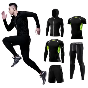 

2019 workout clothes men's gym sports and leisure suits running quick-drying clothes basketball clothes tights training clothes